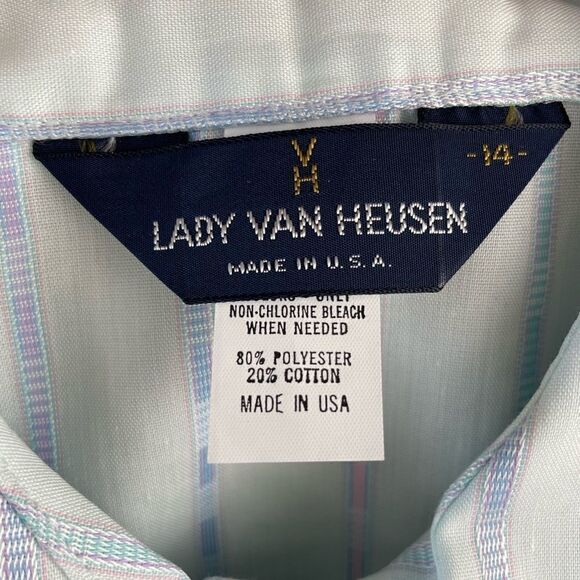 NWOT Vintage Lady Van Heusen Button Down Shirt Size 14 - Picture 5 of 5